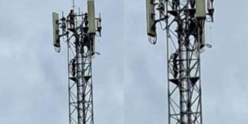 Perigo: crianças são flagradas brincando no topo de torre de telefonia em Maués