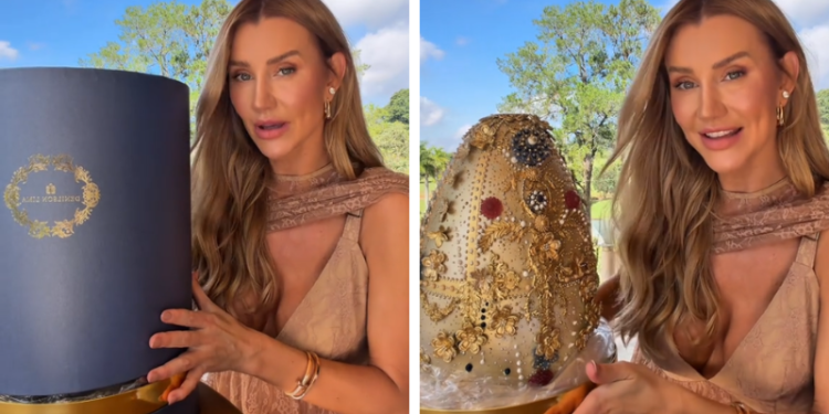 Mulher de Roberto Justus é criticada por exibir ovo de Páscoa de R$ 20 mil