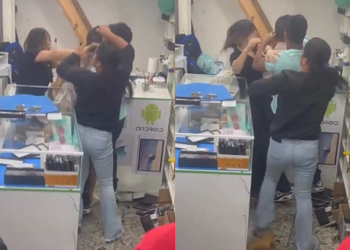 VÍDEO: casal de chineses apanha após chamar clientes de ‘macacos’