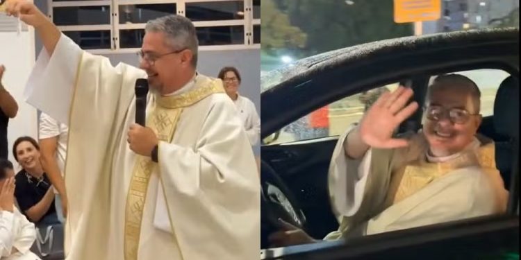Padre ganha carro em rifa da própria paróquia e caso repercute nas redes