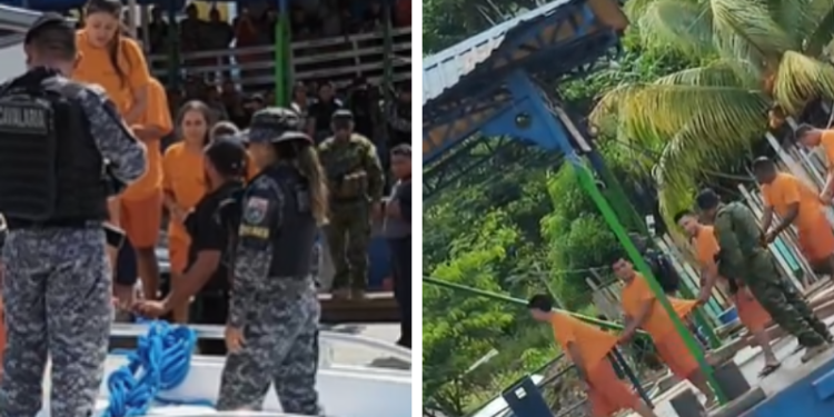 VÍDEOS: sob forte comoção, 16 presos são transferidos de Juruá para Manaus