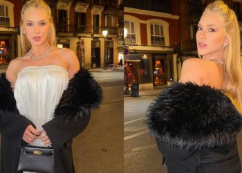 Virginia usa bolsa rara de grife de cerca de R$ 140 mil em jantar em Madri